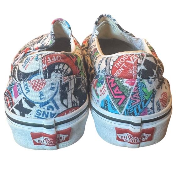 Vans Classic SlipOn Sticker Mash Up Size 7 M / 8.5 W Multicolor VN0A38F7VFV - Picture 4 of 9